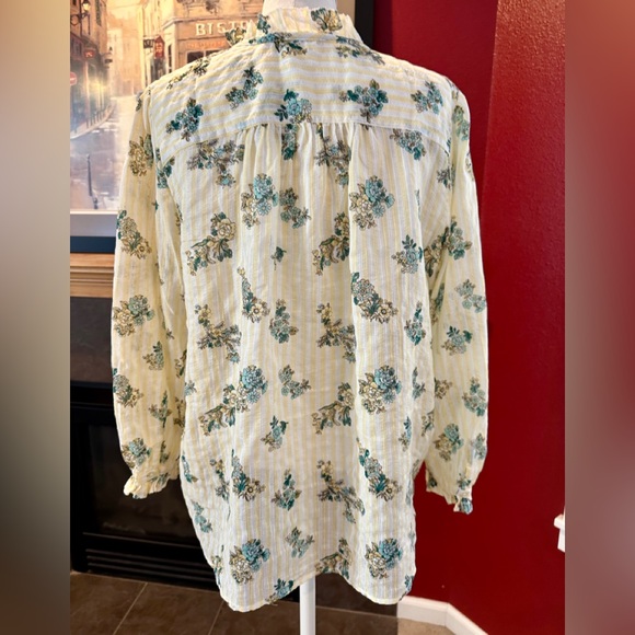 Loft striped and floral blouse - Picture 6 of 12